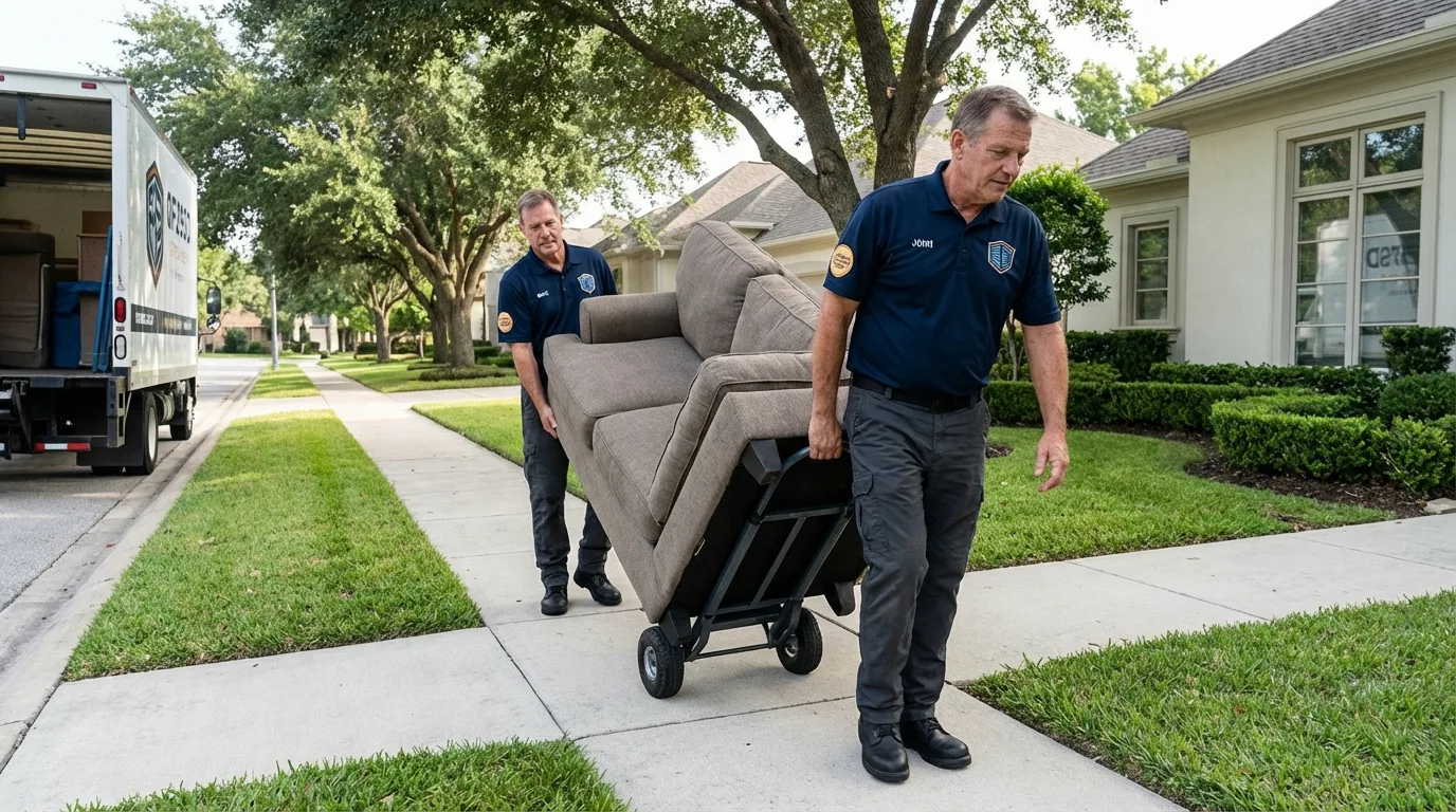 Local residential moving crew loading furniture in Arapahoe, WY